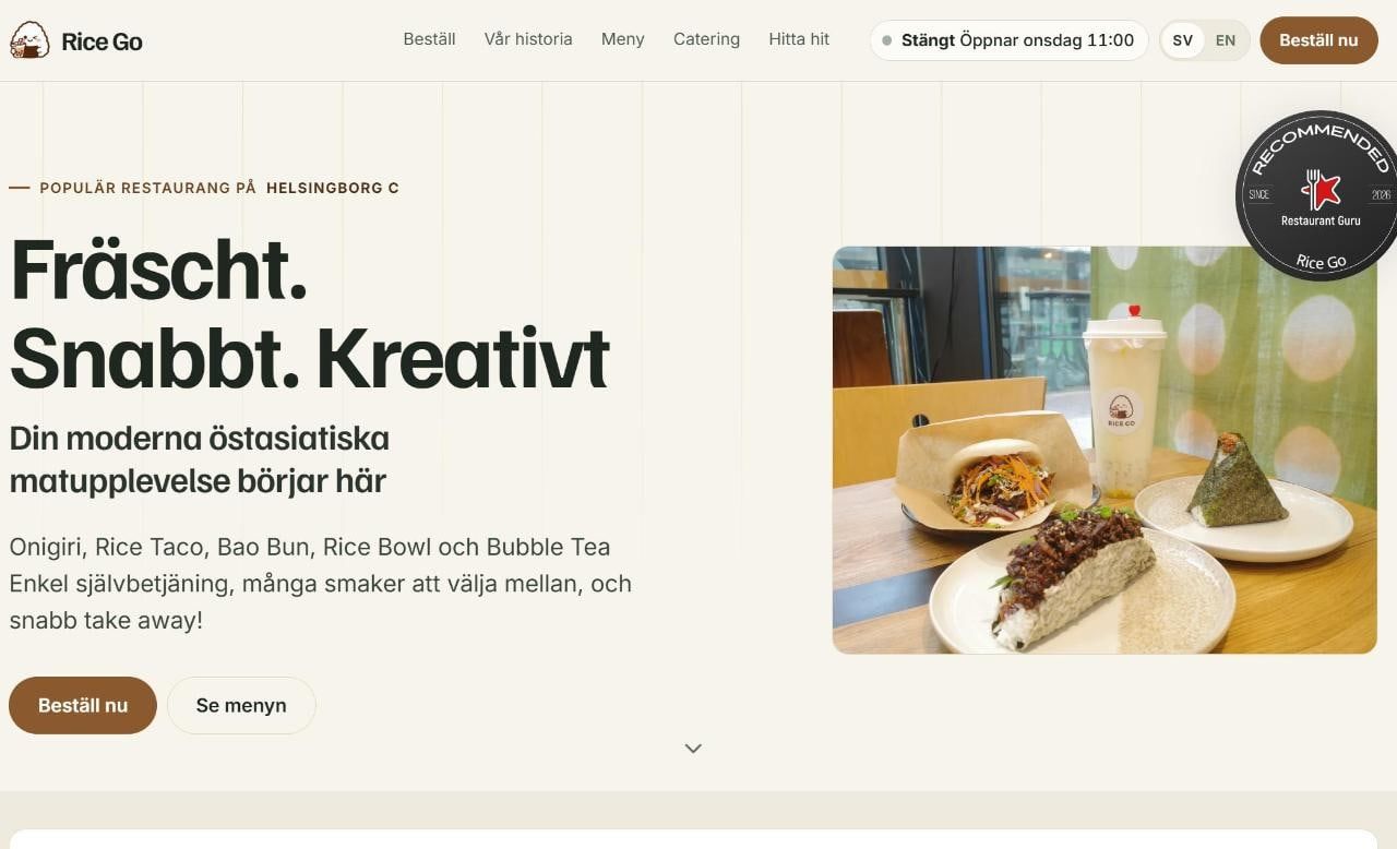 Skärmdump av Rice Go