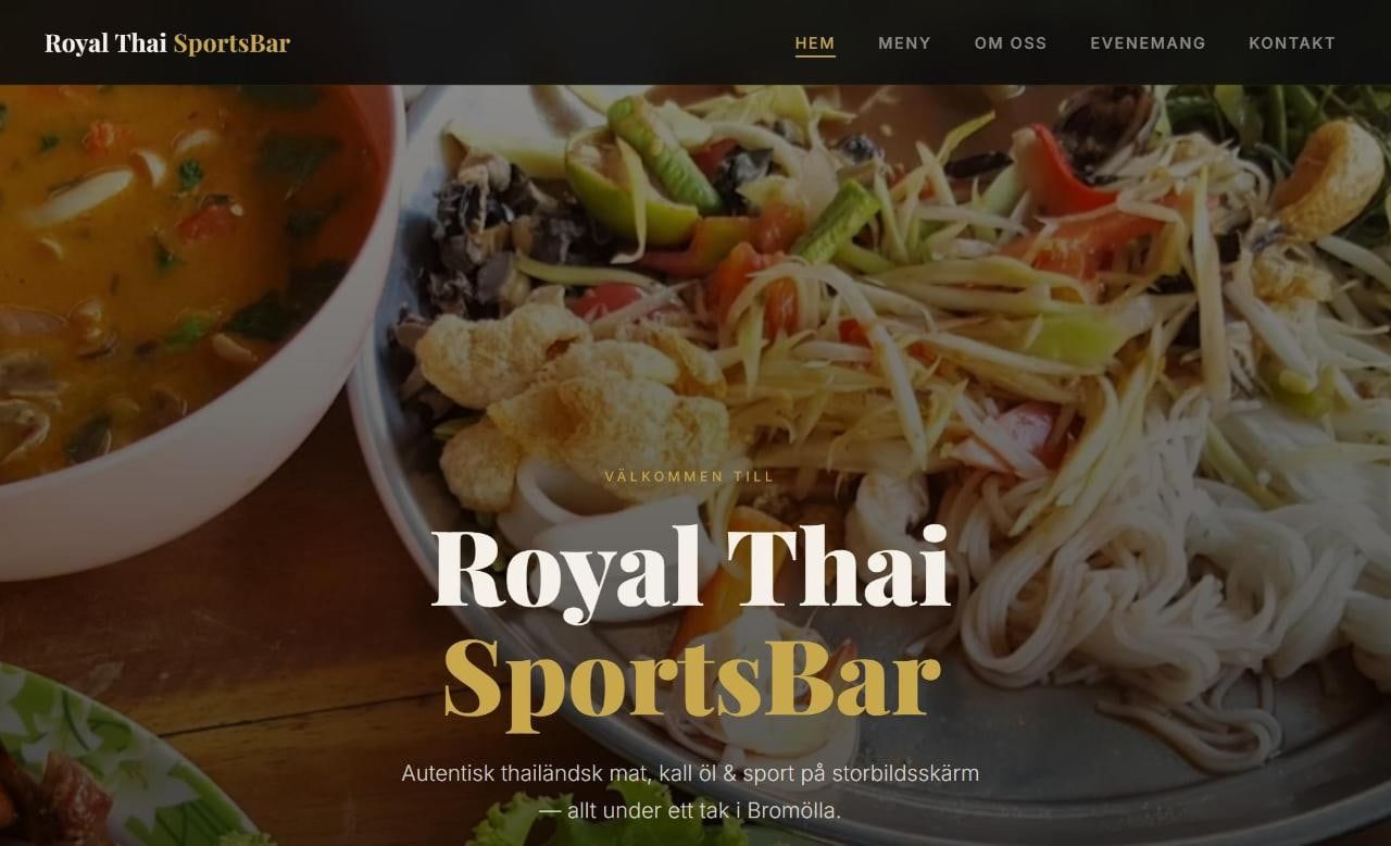 Skärmdump av Royal Thai SportsBar